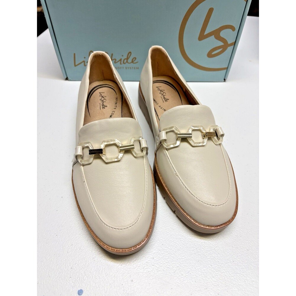 LifeStride Optimist Loafer in Bone Color Women’s Size 8 Wide NIB